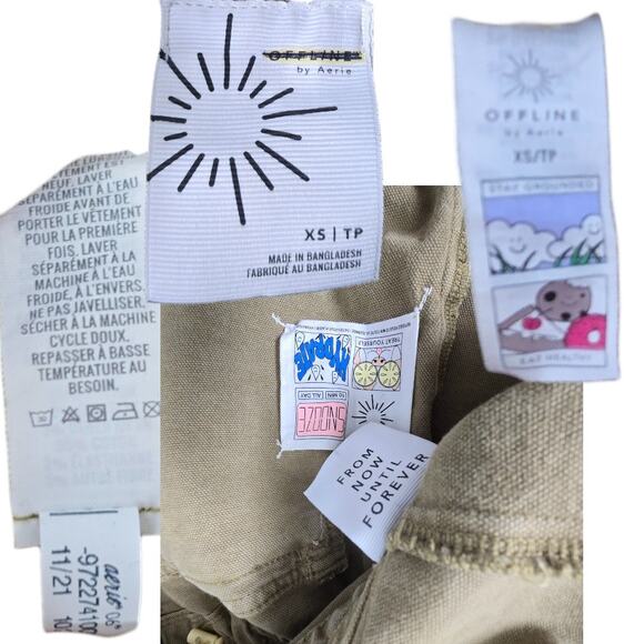 Offline by Aerie Military Vest Jacket Women's Size: XS Green Cargo Snaps - Picture 5 of 7